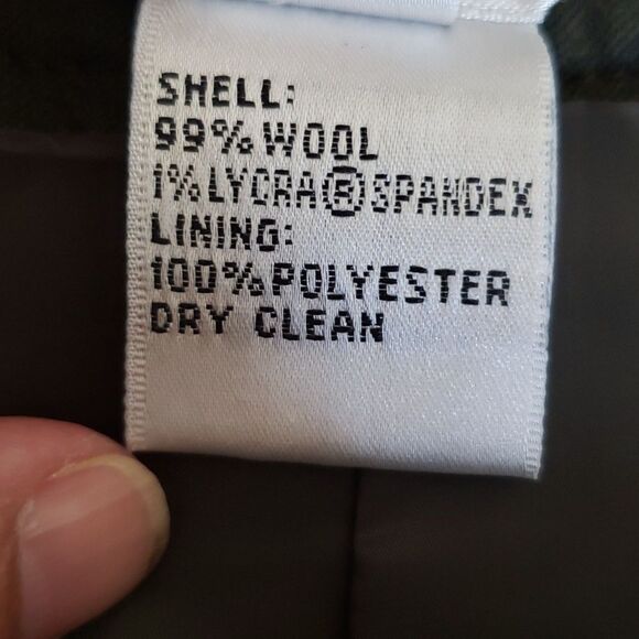 Talbots Pant Womens 8P Olive Wool Flat Front Trouser - Picture 5 of 5